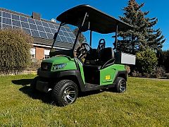 Golfcar E-Car Straßenzulassung Golfauto Fendt grün Ladepritsche