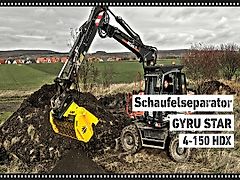 GYRUStar 4-150HDX (opt. Oilquick OW65, Liqufix usw.) | Siebschaufel für Radlader und Bagger ab 13 t